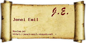 Jenei Emil névjegykártya